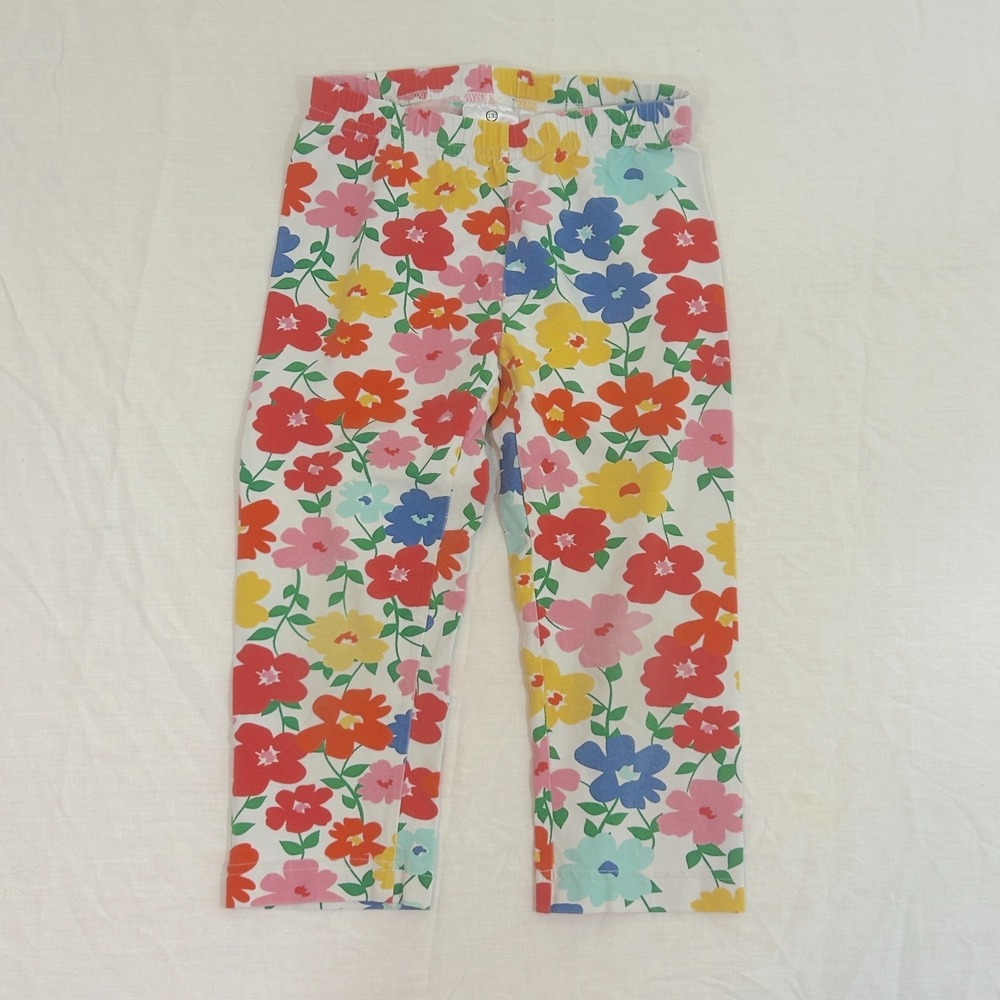 Hanna Andersson Pants Girls Crop Floral Print Multi Color Classic Size 130